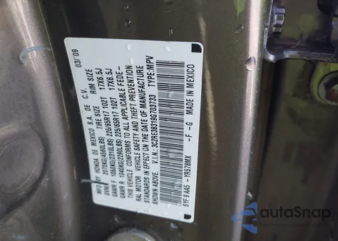 2009 Honda Cr-V Lx z USA, uszkodzony, nr VIN 3CZRE38319G703733